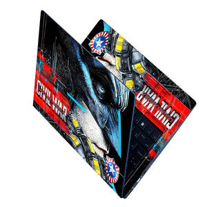 Laptop Skin - Dynamic Comic Hero Portrait Dark Mood
