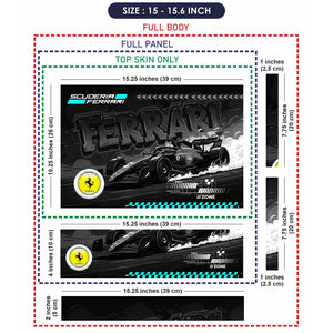 Universal Laptop Skin - Ferrari Speed Zone Design