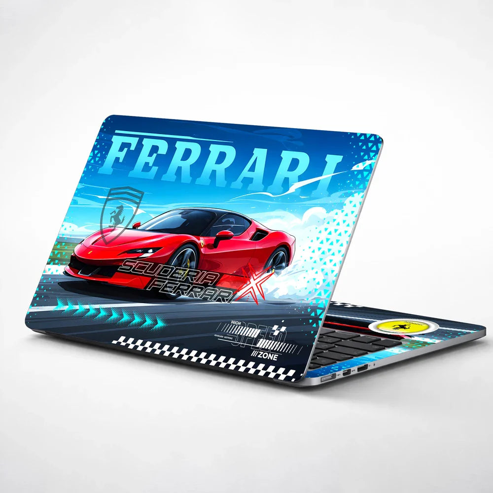 Universal Laptop Skin - Scuderia Ferrari Cyan Drift