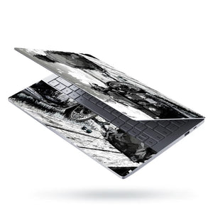 Laptop Skin - Monochrome Manga Rider Serene Landscape