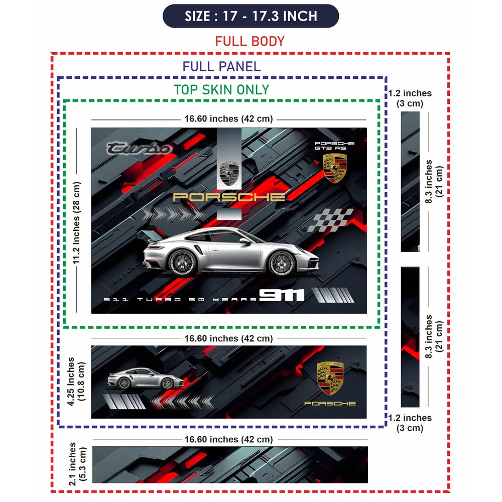 Universal Laptop Skin - Porsche 911 GT3 Turbo 50 Years