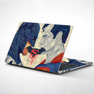 Laptop Skin - Dynamic Comic Style Heroic Faceoff Dramatic Tones
