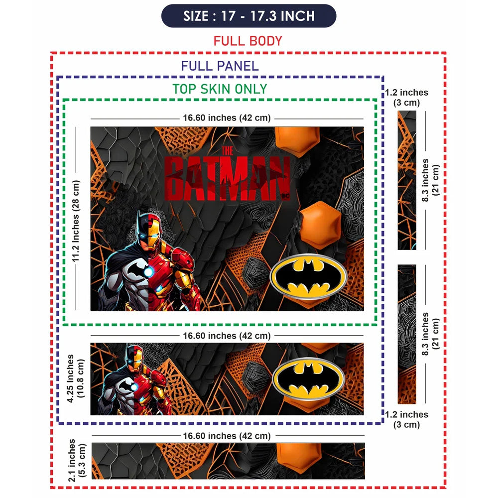 Universal Laptop Skin - The Batman vs Iron Man