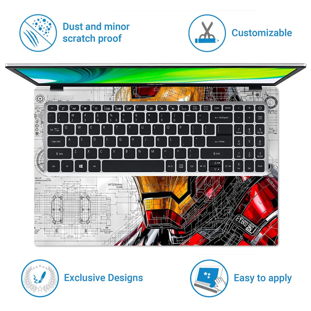 Universal Laptop Skin - Iron Man Blueprint