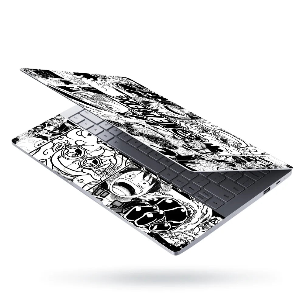 Laptop Skin - Black And White Manga Adventure Illustration