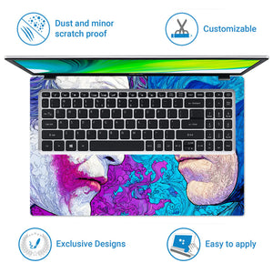 Laptop Skin - Vibrant Comic Style Hero Faceoff