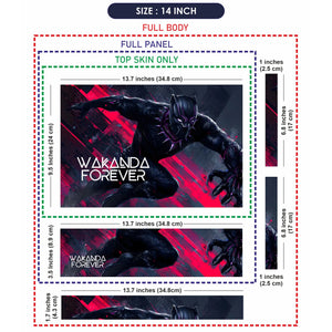 Laptop Skin - Dynamic Digital Black Panther Red Energy