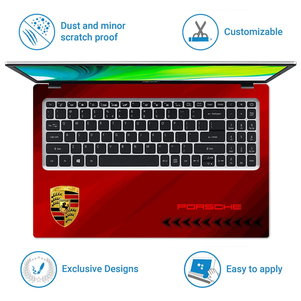 Universal Laptop Skin - Porsche GT3 RS Racing Red