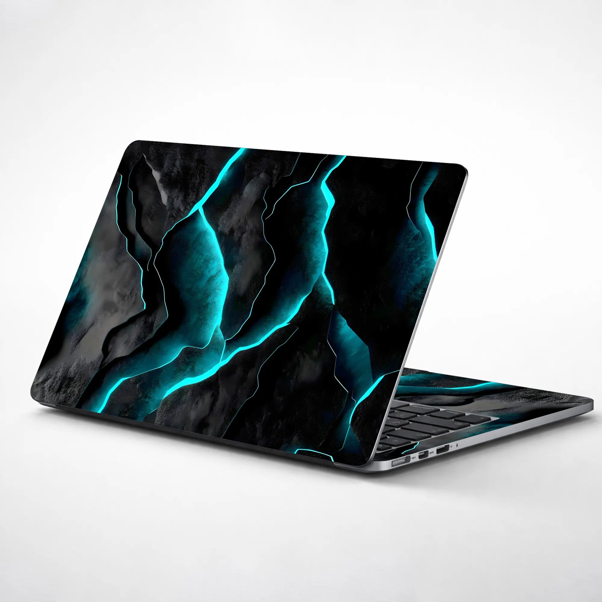 Laptop Skin - Futuristic Abstract Black Blue Texture
