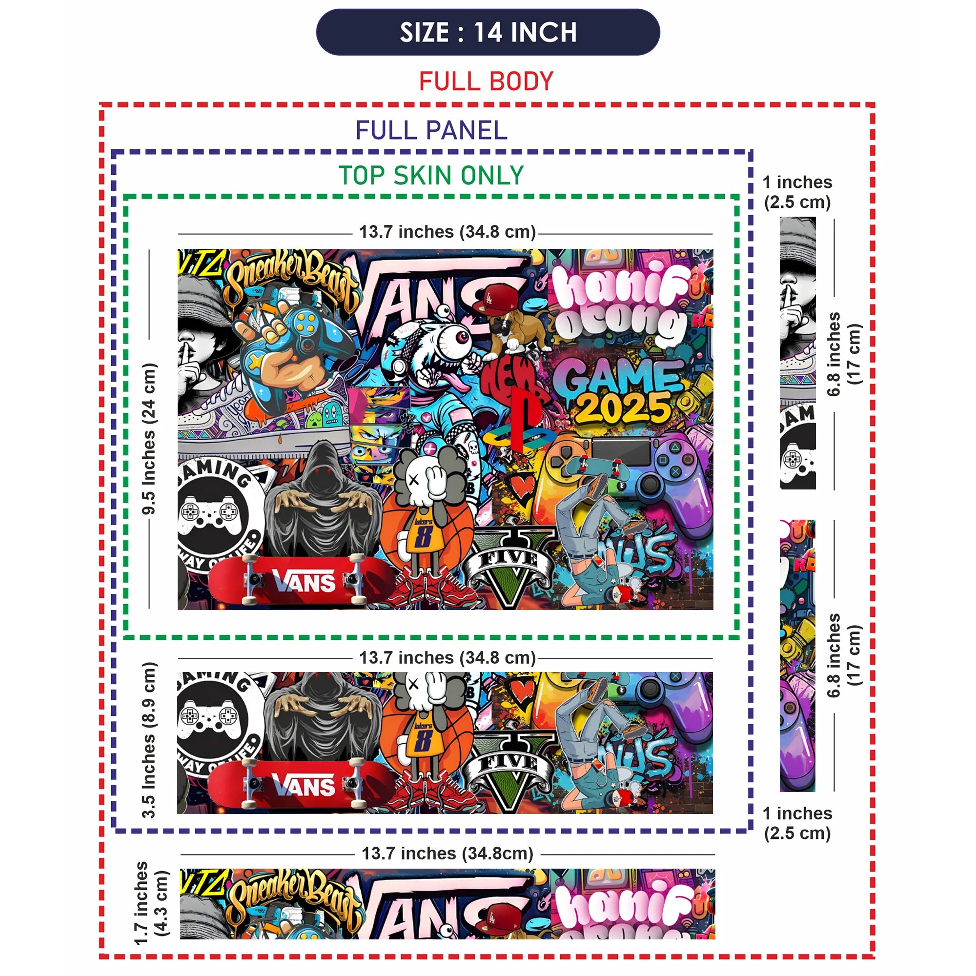 Laptop Skin - Vibrant Street Art Urban Culture Explosion