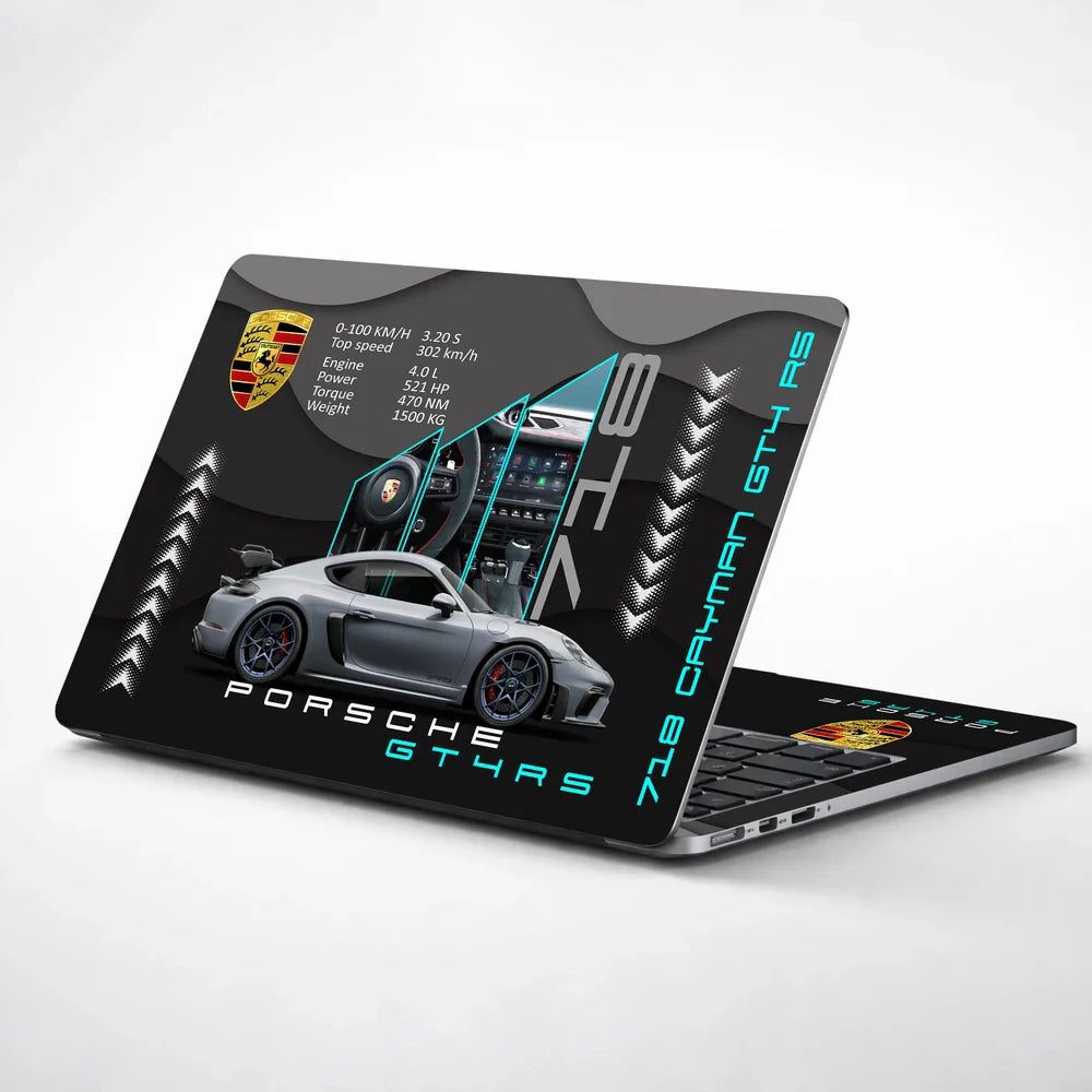 Universal Laptop Skin - Porsche 718 Cayman Style