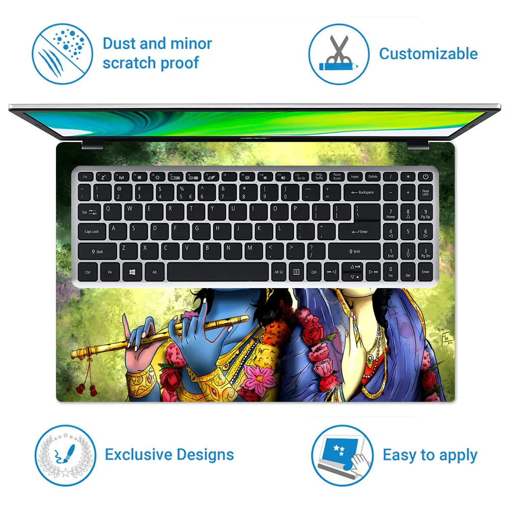 Universal Laptop Skin - Cute Radha Krishna