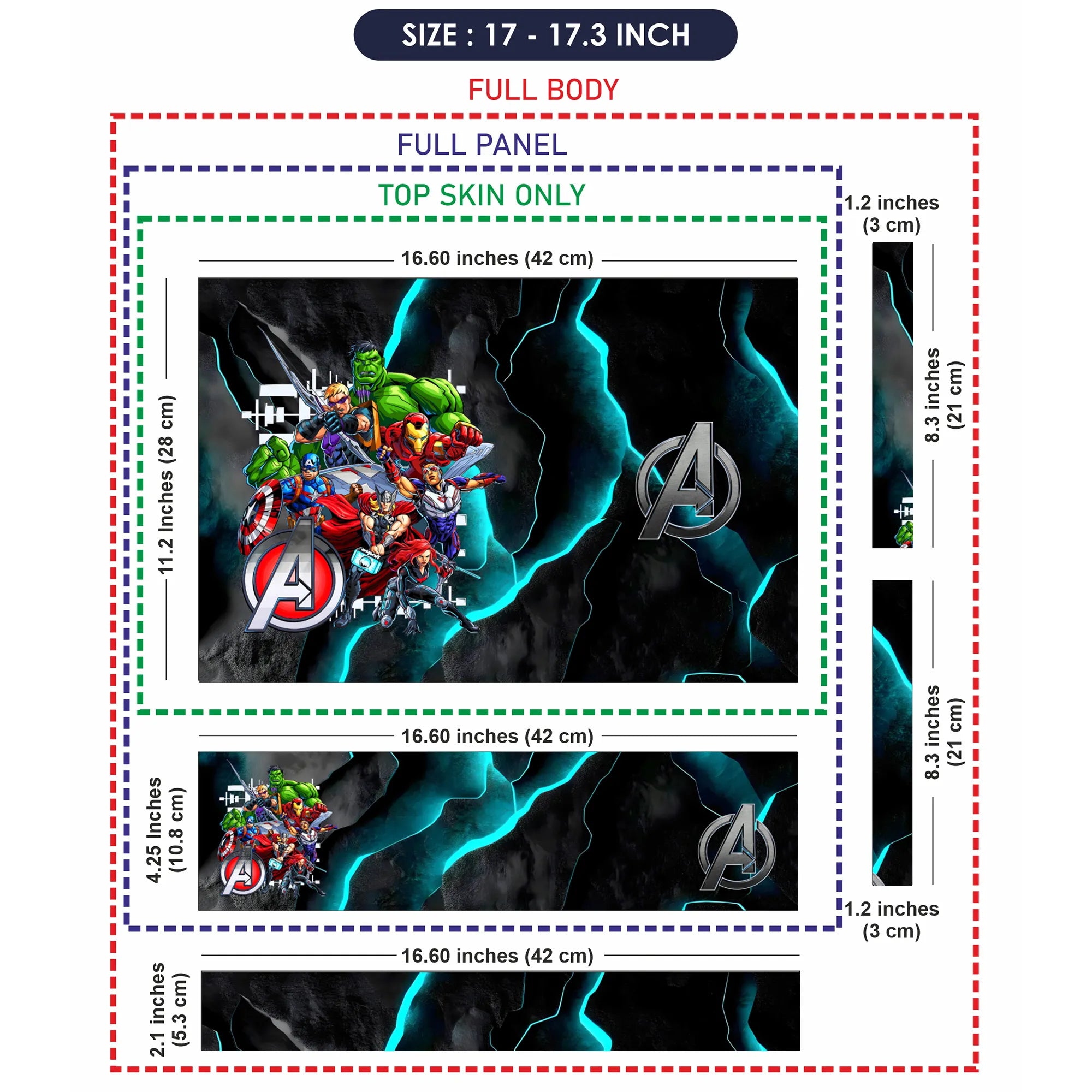 Laptop Skin - Vibrant Comic Superheroes Dynamic Action
