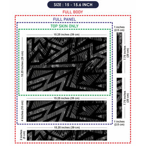 Laptop Skin - Monochromatic Abstract Lines Dynamic Movement