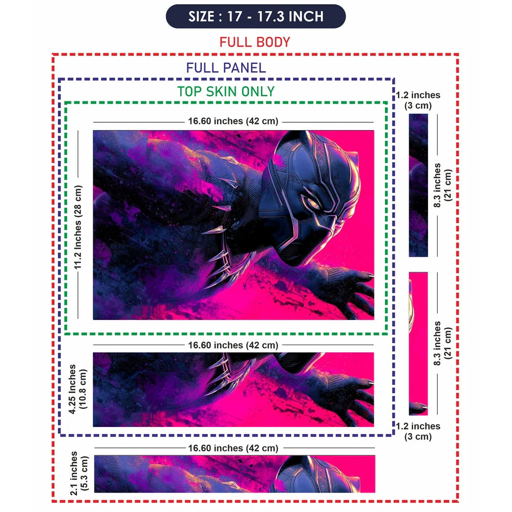 Universal Laptop Skin - Leaping Black Panther