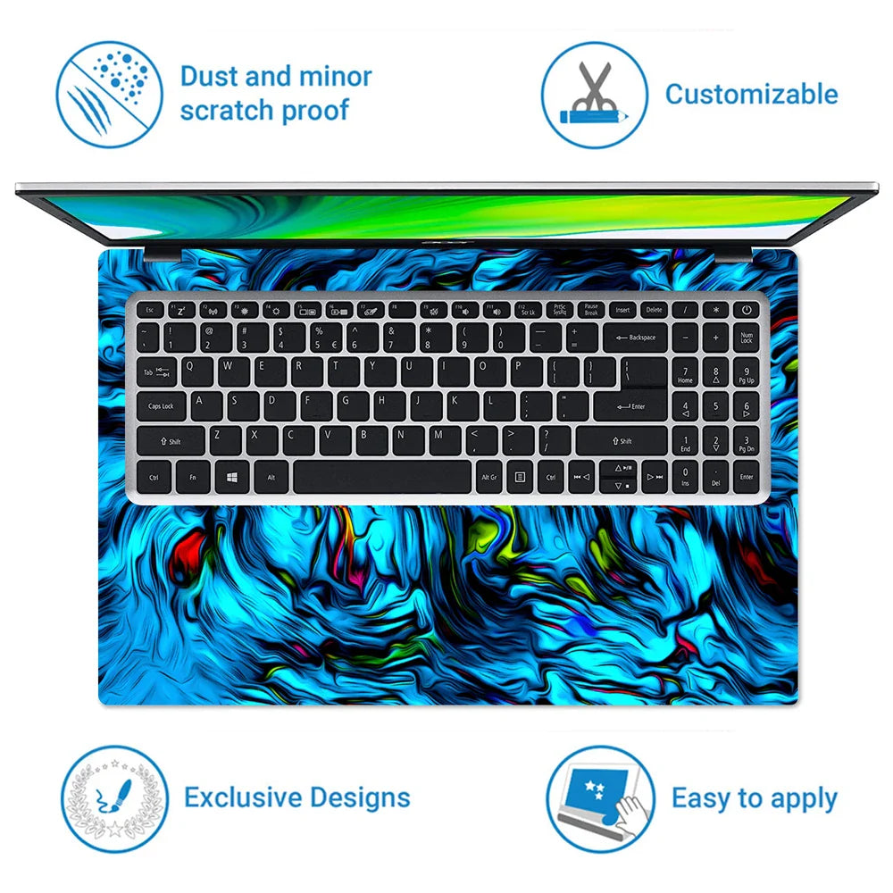 Universal Laptop Skin - Blue Design