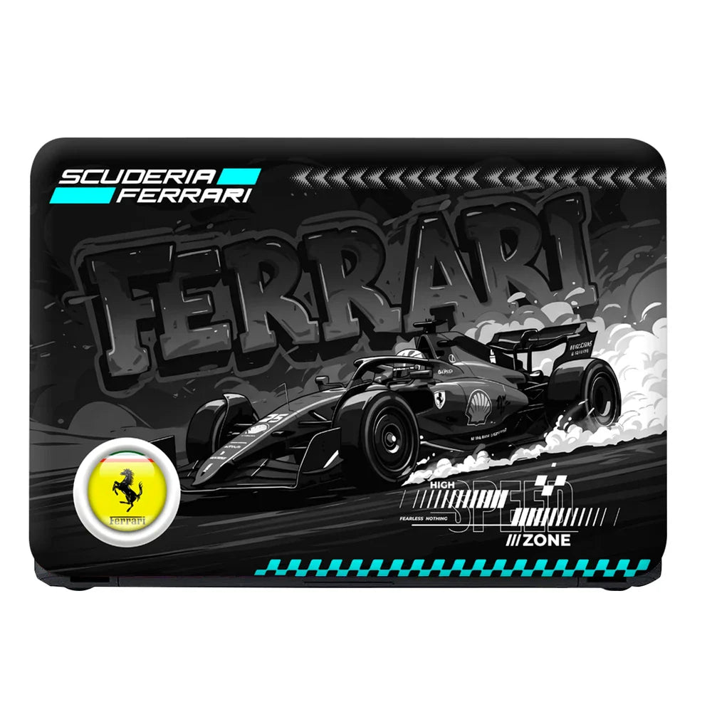 Universal Laptop Skin - Ferrari Speed Zone Design