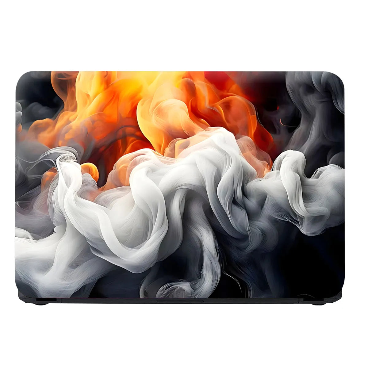 Laptop Skin - Abstract Smoke Flames Orange Black