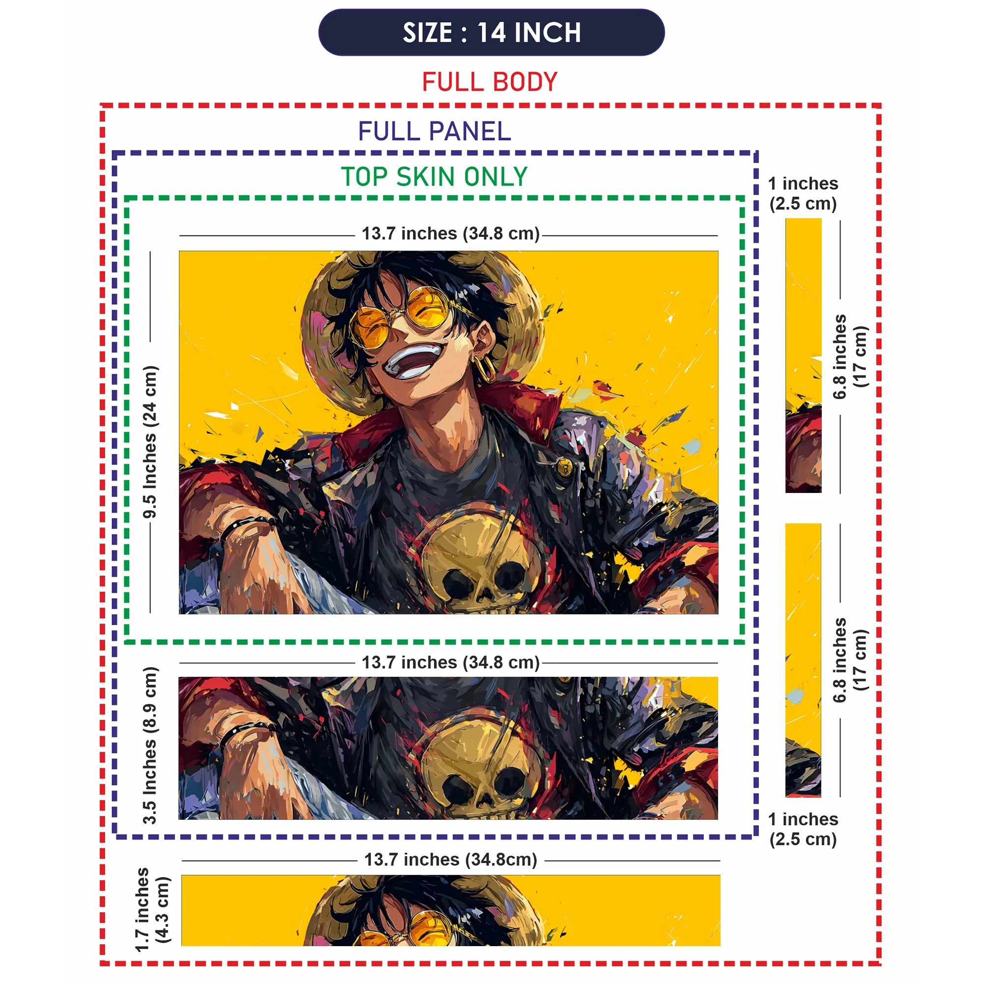 Laptop Skin - Vibrant Anime Character Joyful Expression