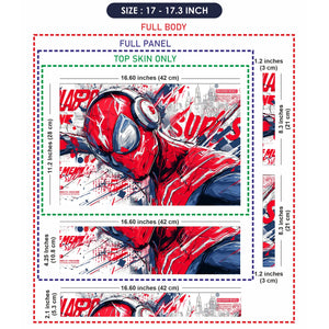 Laptop Skin - Dynamic Comic Style Hero Red Energy