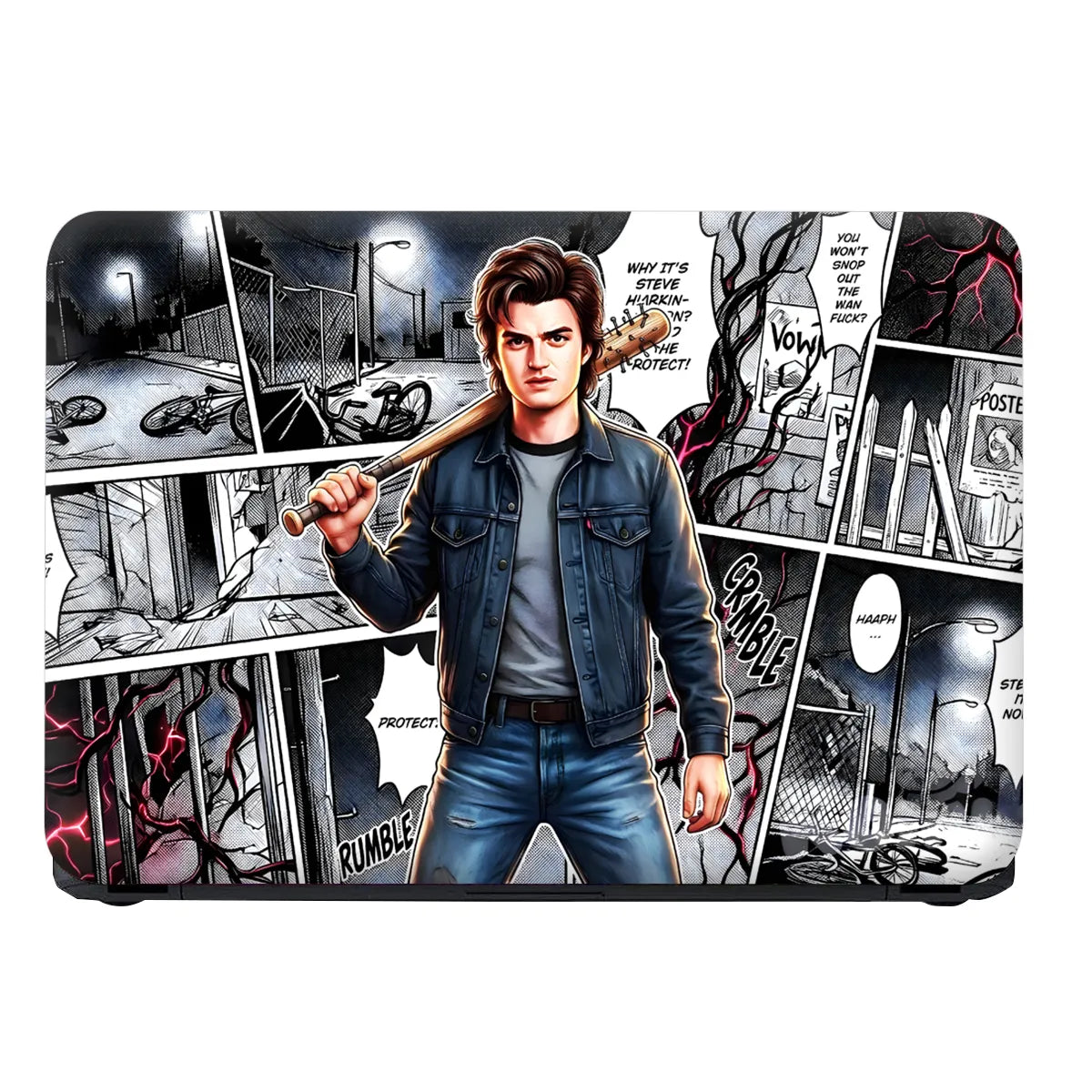 Laptop Skin - Dynamic Comic Hero Dark Mood