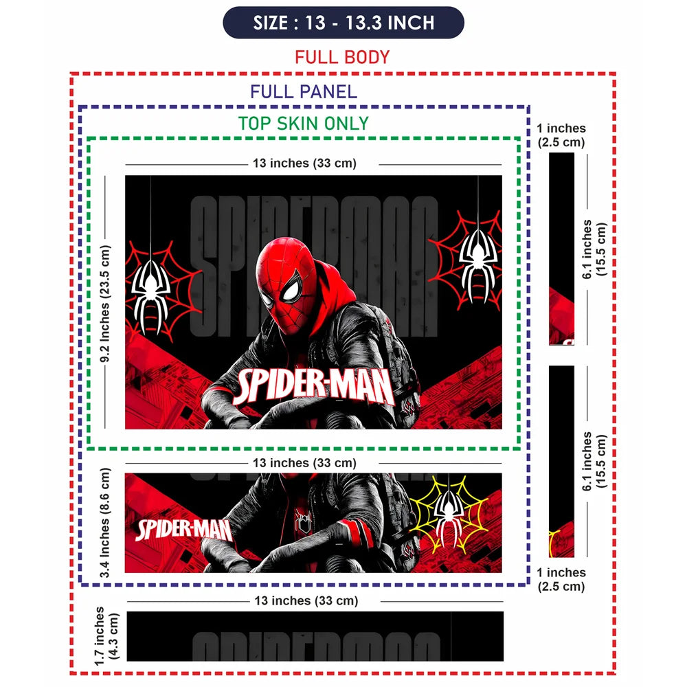 Laptop Skin - Spider-Man Dark Hoodie Superhero Comic Artwork