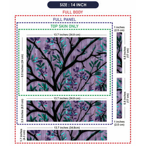 Universal Laptop Skin - Purple Floral Branch Art
