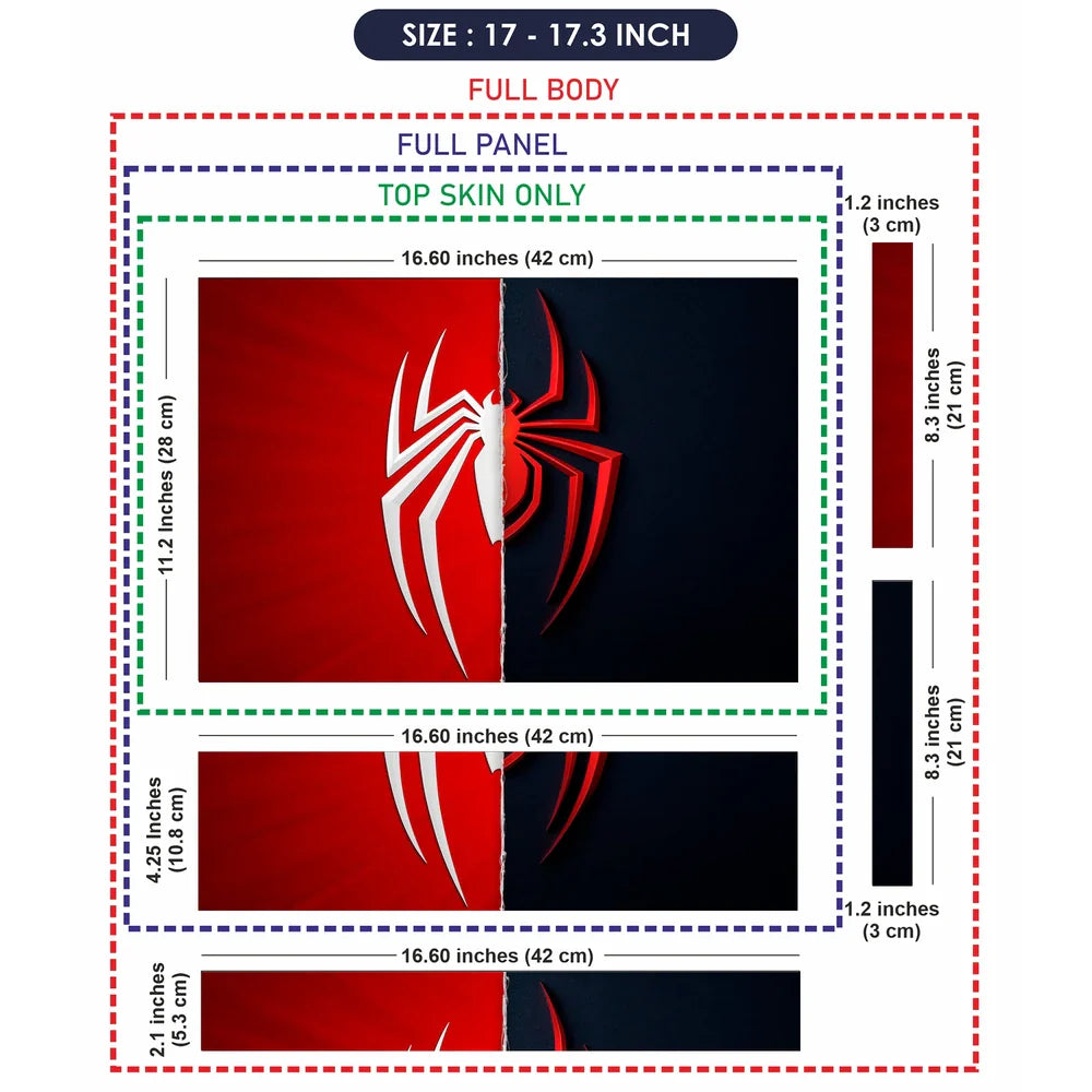 Universal Laptop Skin - Spider-Man Logo Red Black