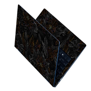 Universal Laptop Skin - Dark Golden Floral Texture