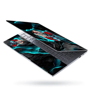 Laptop Skin - Dynamic Comic Hero Thor Electric Blue