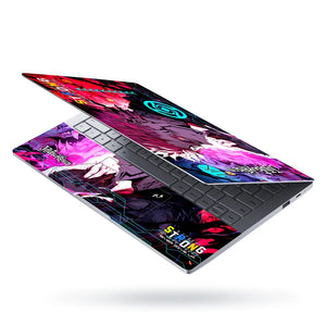 Universal Laptop Skin - Pink Blue Sukuna Demon Power Art