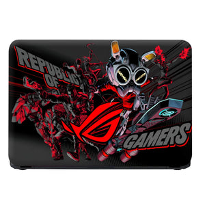 Laptop Skin - Dynamic Comic Style Gamers Red Action