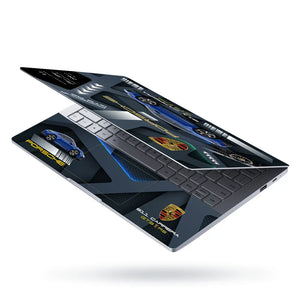 Universal Laptop Skin - Porsche 911 Carrera Blue GT3 Art