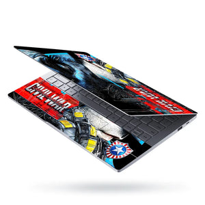 Laptop Skin - Dynamic Comic Hero Portrait Dark Mood