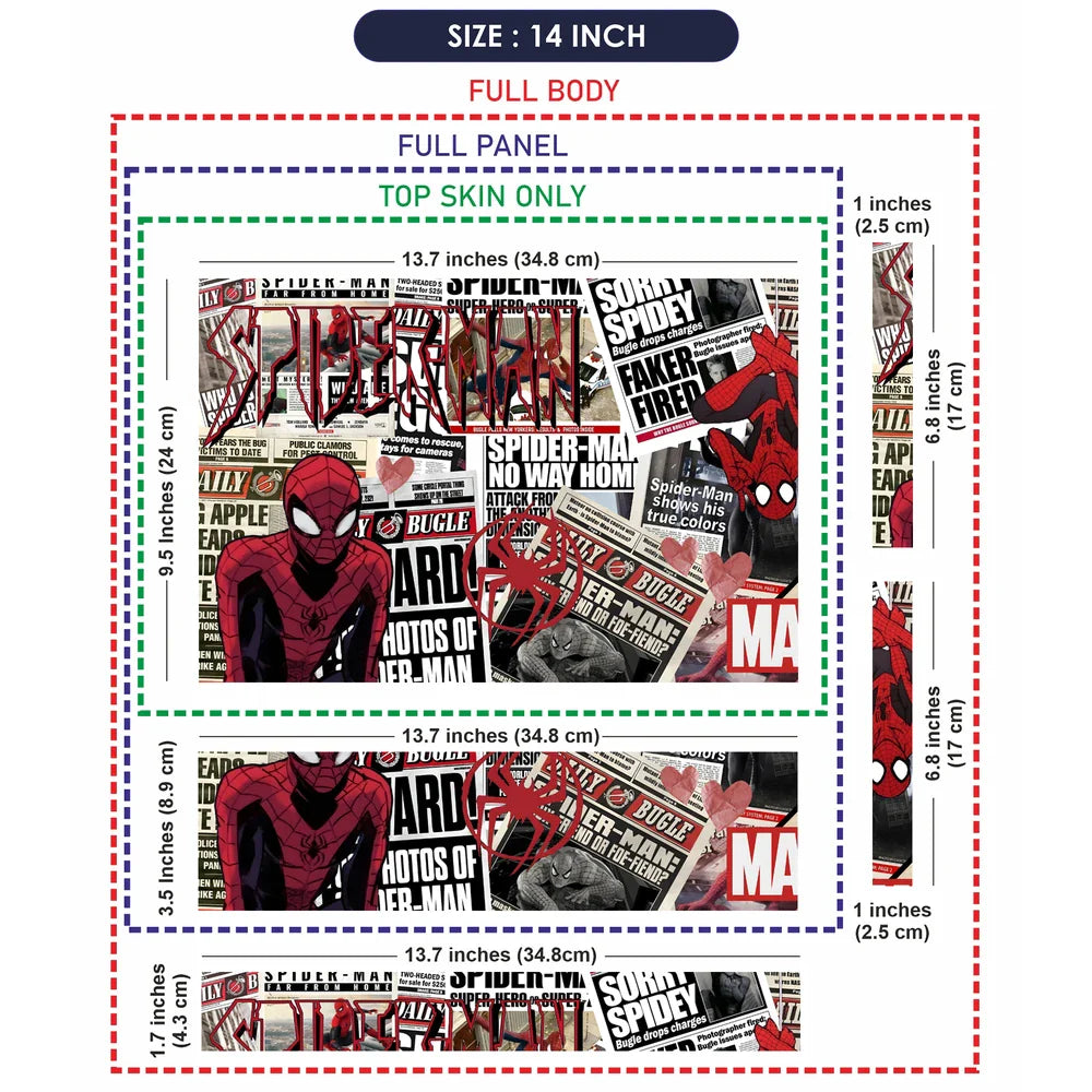 Universal Laptop Skin - Spiderman Comic Collage