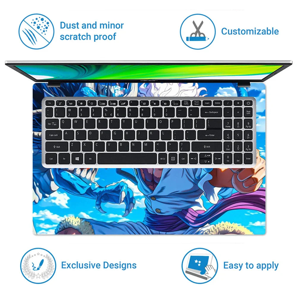 Universal Laptop Skin - Luffy Dragon Art