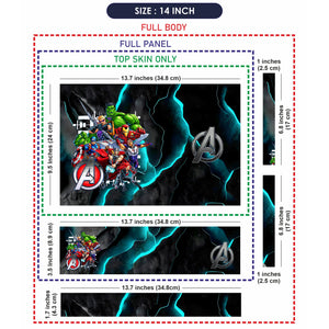 Laptop Skin - Vibrant Comic Superheroes Dynamic Action