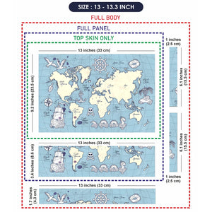 Universal Laptop Skin - Bird Design World Map