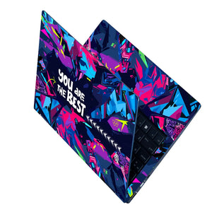 Laptop Skin - Neon Cyber Praise Burst