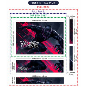 Laptop Skin - Dynamic Digital Black Panther Red Energy