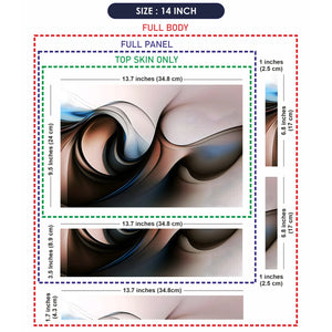 Laptop Skin - Fluid Abstract Waves Soft Tones