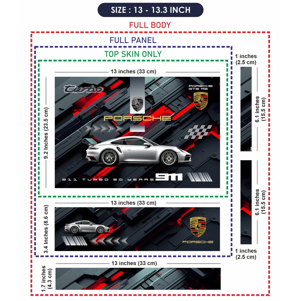 Universal Laptop Skin - Porsche 911 GT3 Turbo 50 Years