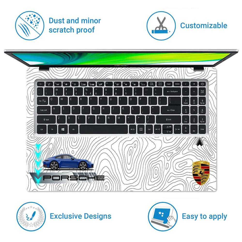 Universal Laptop Skin - Porsche Blue 911 GT3