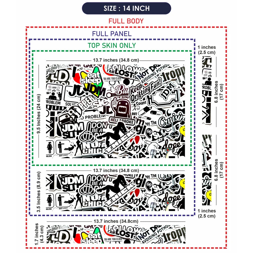 Universal Laptop Skin - JDM Sticker Bomb Style