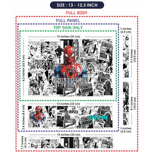 Universal Laptop Skin - Spider Hero BW Comic Art