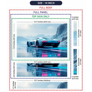 Universal Laptop Skin - Porsche Alpine Blue Ride
