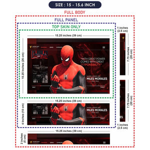 Universal Laptop Skin - Red Black Spider-Man Power Quote