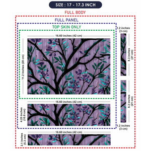 Universal Laptop Skin - Purple Floral Branch Art