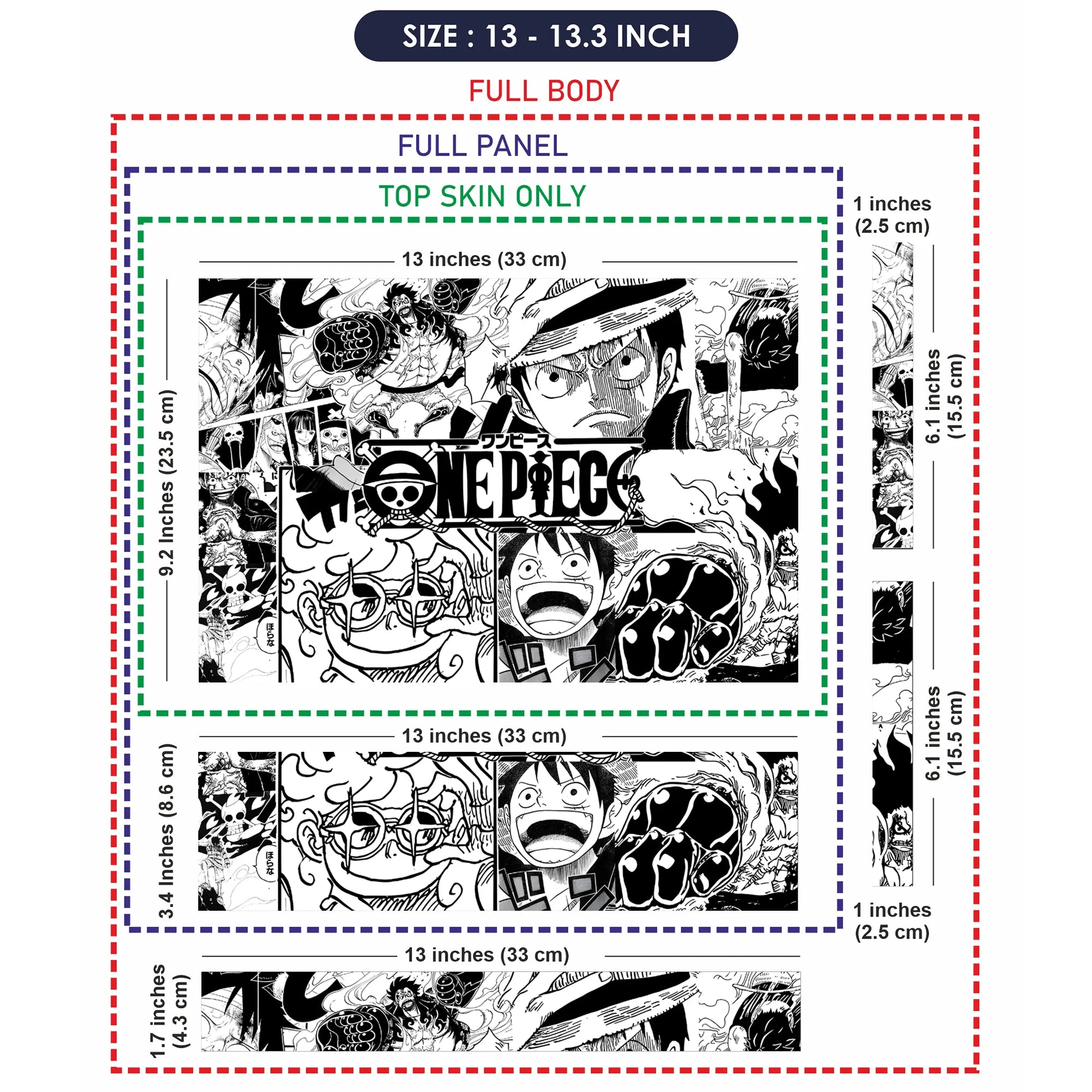 Laptop Skin - Black And White Manga Adventure Illustration