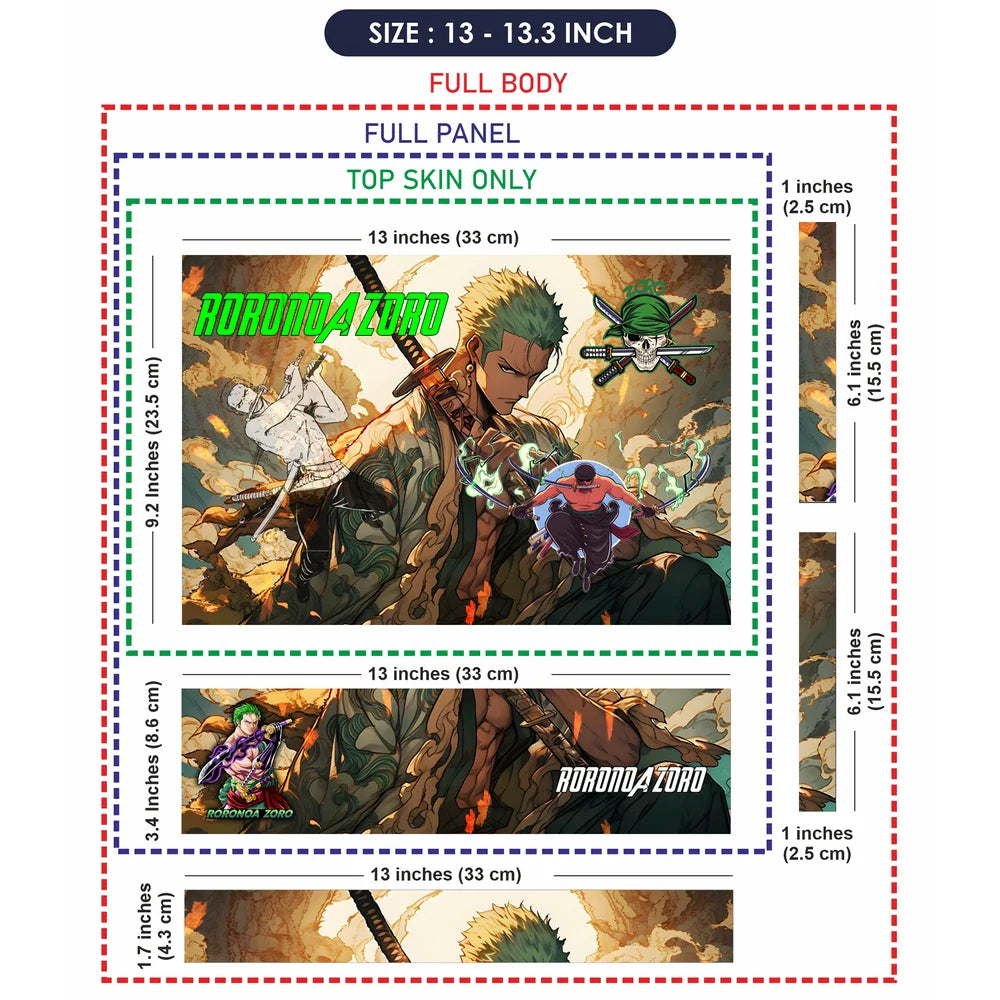 Universal Laptop Skin - Roronoa Zoro Samurai Epic Art